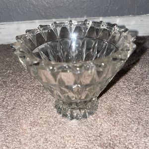 Jeannette Windsor Pattern Depression Glass Candle Holder Diamond Design
